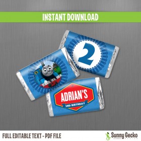 Thomas The Train Birthday Hershey Mini Wrappers